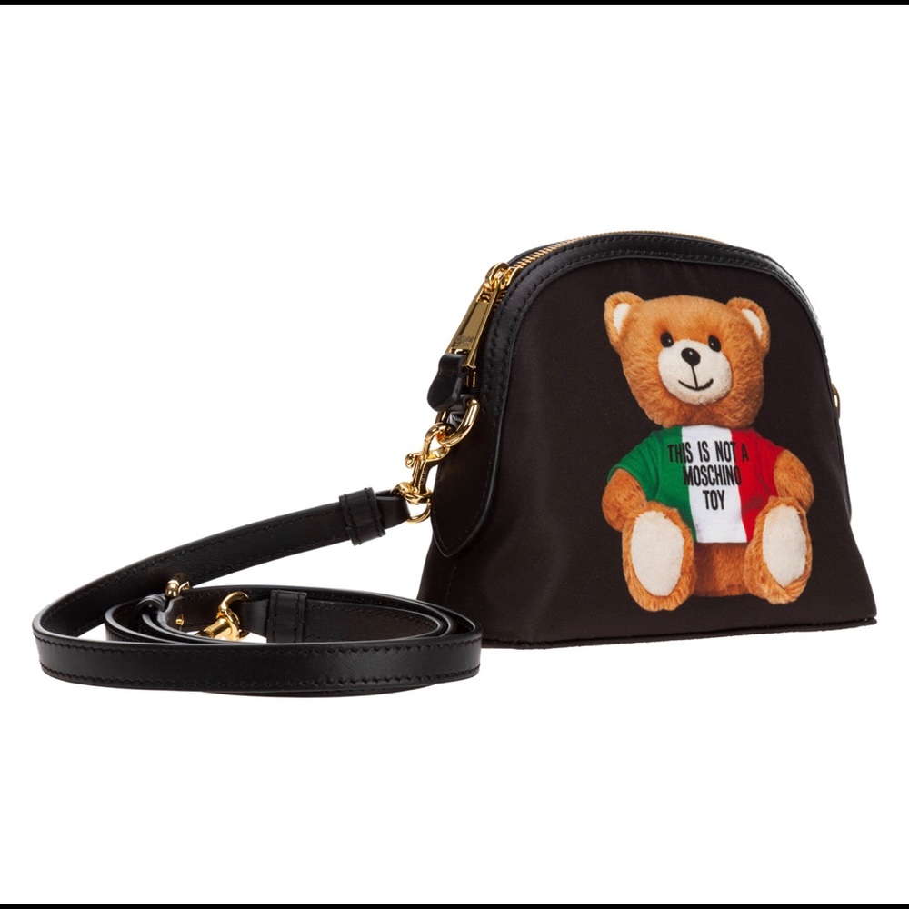 Moschino leather trimmed printed this is not a Moschino Toy shoulder bag black - Picture 14 of 14